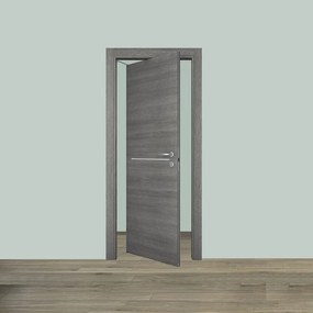 Porta rototraslante Klee inserto cromo pietra L 70 x H 210 cm destra