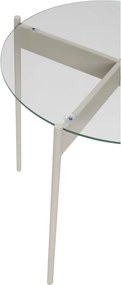 Tavolino rotondo con piano in vetro ø 45 cm Beam - Hübsch