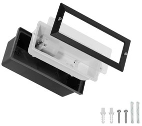 Segnapasso da Incasso IP44 Nero con Base E27