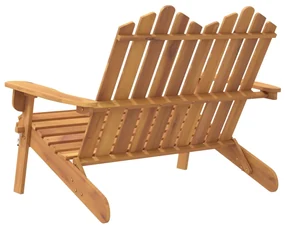 Panchina da giardino adirondack 126 cm legno massello di acacia