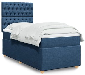 Giroletto A Molle Con Materasso Blu 90x200 Cm İntessuto /