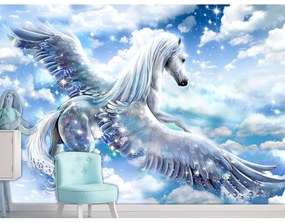 Carta da parati
adesiva Animali: Pegasus (Blue)
