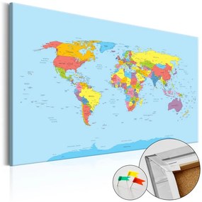 Quadri di sughero Rainbow Geography [Cork Map]