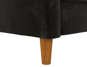 Divano letto variabile nero con superficie in velluto e vano portaoggetti Celine - Støraa