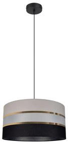 Lampadario a sospensione con filo CORAL 1xE27/60W/230V nero-grigio