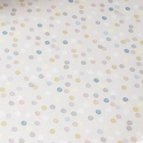 Lenzuolo per bambini in flanella elasticizzata 90x190 cm Balloons Spot - Bianca