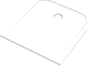 Piatto doccia SENSEA in carbonato di calcio Easy V2 bianco L 80 x L 90 x H 2.5 cm opaco