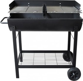 Barbecue a Carbonella 100x47x94 h cm in Acciaio Nero...