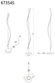 Globo 67354S - LED Lampada da terra WATKINS LED/30W/230V 3000K