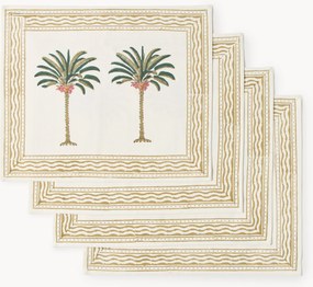 Set di 4 tovaglioli dipinti a mano Palm Tree