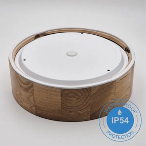 Plafoniera OAK 2xE27/15W/230V IP54 rovere Ø 27 cm