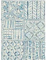 Tapete Cloisters von Nina Campbell - Indigo/ Blue