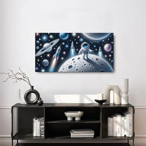 Quadro su tela – Cosmonauta tra i pianeti