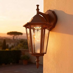 Applique Lanterna da Esterno IP54 E27 Corten - Serie TOSCA 1B