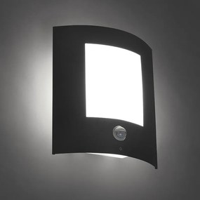 Lampada da parete per esterni antracite con sensore di movimento IP44 - Emmerald 1