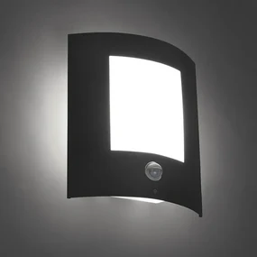 Lampada da parete per esterni antracite con sensore di movimento IP44 - Emmerald 1