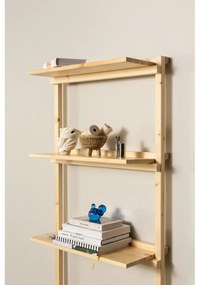 Libreria da parete di colore naturale in pino massiccio 66x127 cm Groove – Karup Design