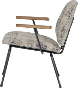 Poltrona beige con rivestimento in ciniglia Aure – WOOOD