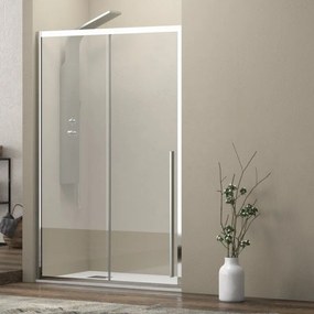 Kamalu - Porta doccia nicchia 130cm scorrevole vetro 8mm altezza 200h | KEL4000
