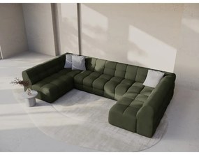 Divano angolare verde (a U) Kendal – Micadoni