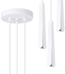 Sollux SL.1398 - Lampadario a sospensione con filo PRYSM 3xG9/8W/230V bianco