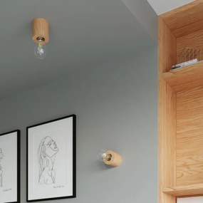 Sollux SL.0672 - Plafoniera SALGADO 1xE27/60W/230V legno