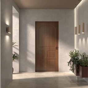 Porta blindata DI.BI. Edge L 96 x H 212 cm in PVC noce/bianco, apertura spingere a sinistra, falso telaio incluso