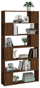 Libreria/divisorio rovere marrone 100x24x188 cm