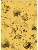 Edmond Petit Carta da parati Jardin Les Arabesques - Moutarde