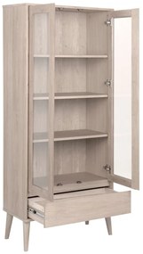 Vetrina color legno naturale effetto rovere 80x178 cm Nagano - Actona