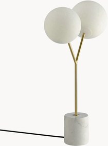 Lampada da terra con base effetto marmo Yvette