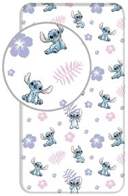 Lenzuolo con angoli per bambini in cotone per letto singolo 90x200 cm Lilo and Stitch – Jerry Fabrics