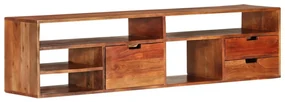 Mobile Porta Tv 140x30x35 Cm İn Legno Massello Di Acacia /