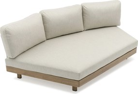 GAMORA - divano sx con struttura in alluminio effetto legno
