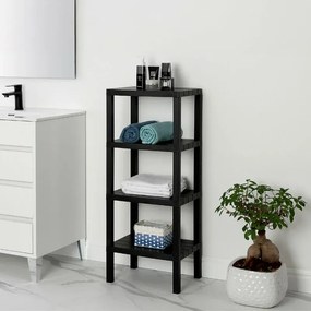 Scaffale bagno 4 ripiani grigio effetto legno in kit montaggio Buzz