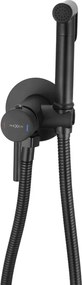 Mexen Elba rubinetto bidet a incasso con set puntuale, nero - 7599250-70