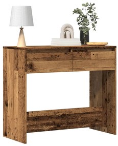 Tavolino Consolle Legno Vecchio 89x41x76,5 Cm İn Truciolato /