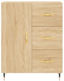 Credenza rovere sonoma 69,5x34x90 cm in legno multistrato