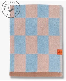 Telo da bagno in cotone biologico blu-rosa 70x133 cm Retro - Mette Ditmer Denmark
