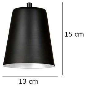 Plafoniera A Faretti 3 Luci Prism Con Coni In Acciaio Nero E Bianco Interno