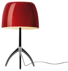 Foscarini - Lumiere Grande Lampada da Tavolo E27 Nero Cromato/Ciliegio Foscarini