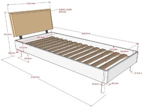 Letto singolo bianco in faggio massiccio con rete inclusa 90x200 cm Forrest – Vipack