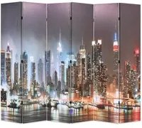 Paravento Pieghevole 228x170 cm Stampa New York di Notte cod mxl 65234