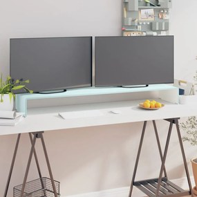 Supporto tv / rialzo monitor in vetro verde 120x30x13 cm