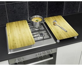Coprifuoco in vetro temperato in set da 2 52x30 cm Wooden - Maximex