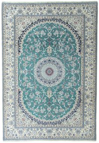 Nain Tappeto 350x250 Verde (Iran) Annodato A Mano