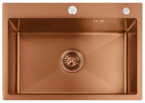 Lavello in acciaio Liam BRUSH COPPER