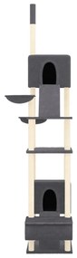 Albero per gatti pavimento soffitto grigio scuro 277-303 cm