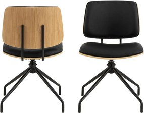 Sedia da pranzo nera Owen - Actona