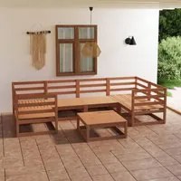 Set Divani da Giardino 7 pz in Legno Massello di Pino 3076247